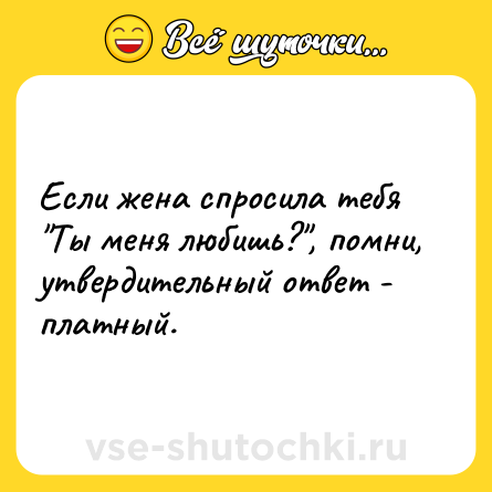 Шутка: Если жена спросила тебя 