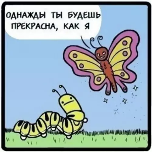 Смешная картинка №584464 Мне бы такую самооценку, как у этой гусеницы: