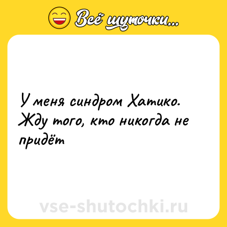 Шутка: У меня синдром Хатико. Жду того, кто никогда не придёт