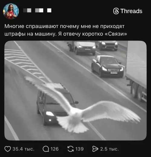 Связи решают всё! 😂🕊️ - Многие спрашивают почему мне не приходят штрафы на машину. Я