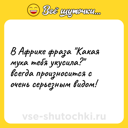 Шутка: В Африке фраза 