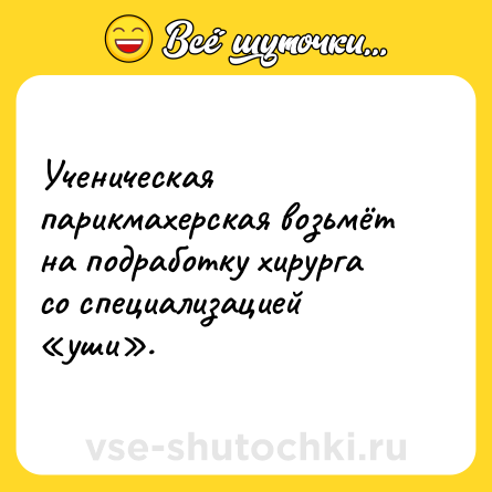 Шутка: Ученическая парикмахерская возьмёт на подработку хирурга со специализацией «уши».