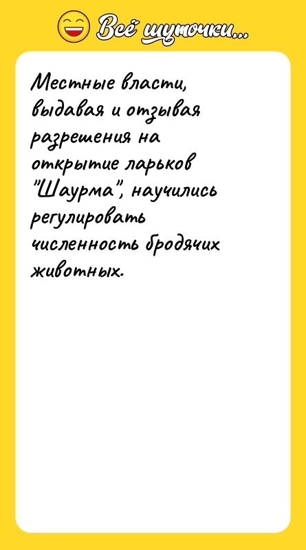 Местные власти, выдавая и отзывая разрешения на открытие ларьков "Шаурма",