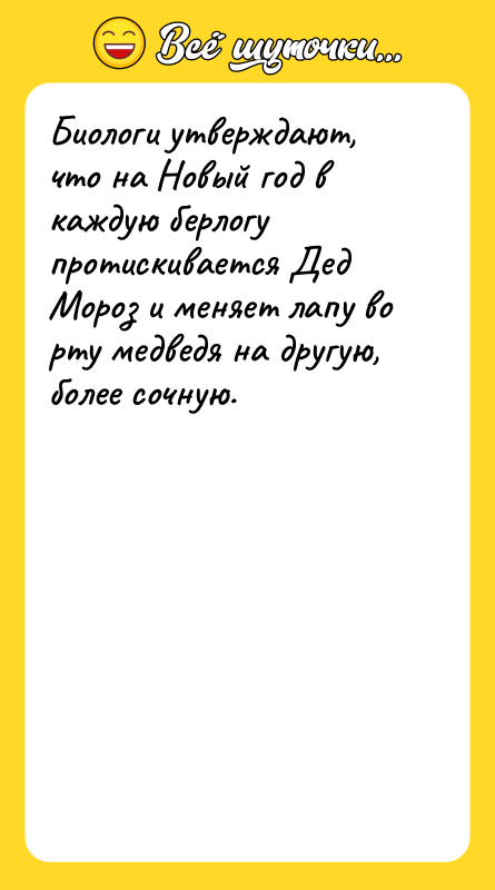 Биологи утверждают, что на Новый год в каждую берлогу протискивается