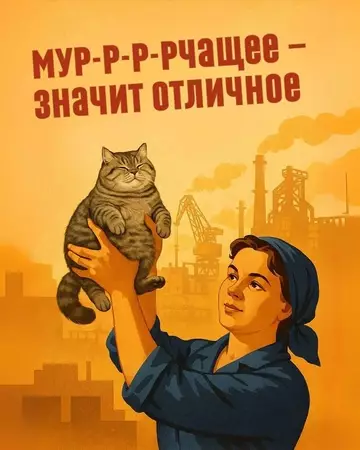 продолжение Смешная картинка №770275 Плакаты с котиками нейросеть