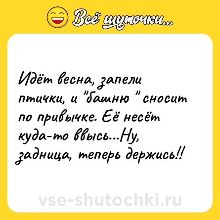 Шутка: Идёт весна, запели птички, и 