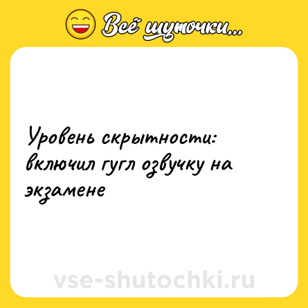 Шутка: Уровень скрытности: включил гугл озвучку на экзамене