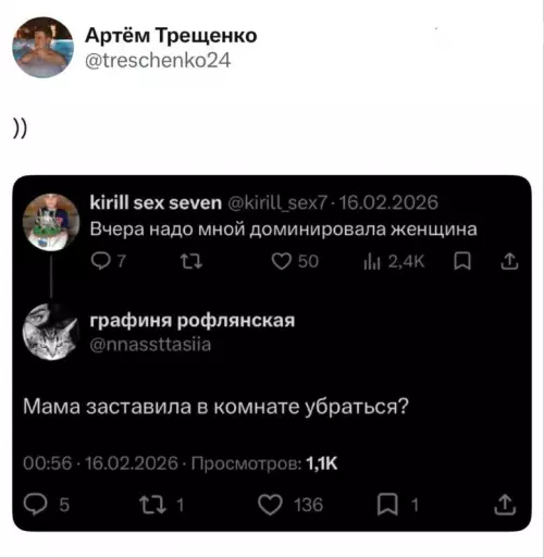 Когда ожидал горячий вечер, а получил уборку 🧹😂 - kirill sex seven: Вчера надо мной доминировала женщина графиня рофлянская: