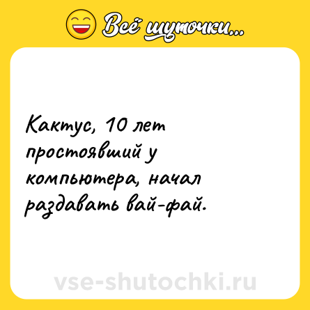 Шутка: Кактус, 10 лет простоявший у компьютера, начал раздавать вай-фай.