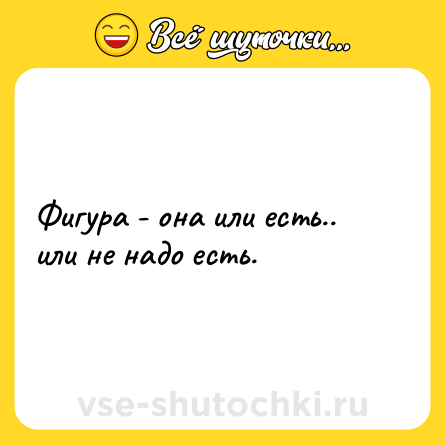 Шутка: Фигура - она или есть.. или не надо есть.