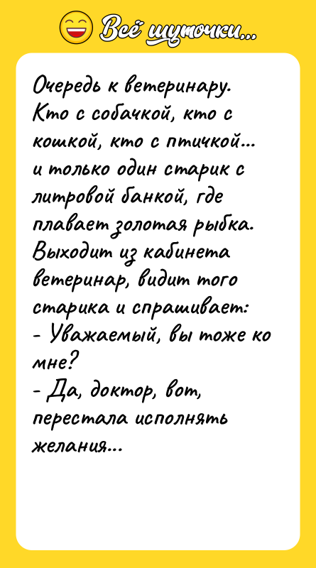 Очередь к ветеринару. Кто с собачкой, кто с кошкой, кто