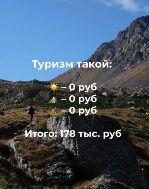 Когда планировал поход за 0 руб, но жизнь не так #%&@* 🏔️ - Туризм такой: 0 руб 0 руб 0 руб Итого: 178