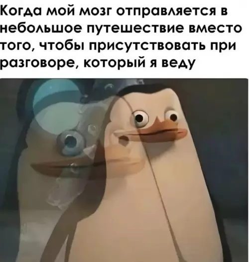Мой мозг в режиме энергосбережения 🐧 - Когда мой мозг отправляется в небольшое путешествие вместо того, чтобы