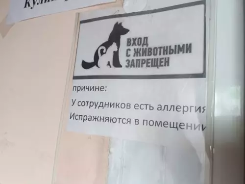 Запрет на вход с хвостиками 🚫🐶 - ВХОД С ЖИВОТНЫМИ ЗАПРЕЩЕН причине: У сотрудников есть аллергия Испражняются