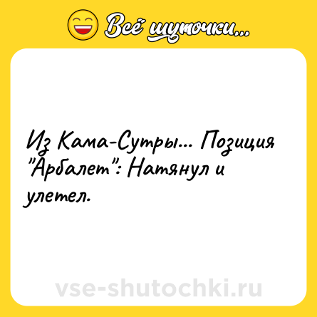 Шутка: Из Кама-Сутры... Позиция 