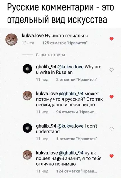Смешная картинка №422463 Нужно учить русский, чтобы понимать людей