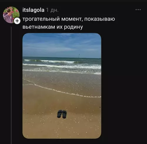 Вьетнамский вайб на пляже 🌊 - трогательный момент, показываю вьетнамкам их родину