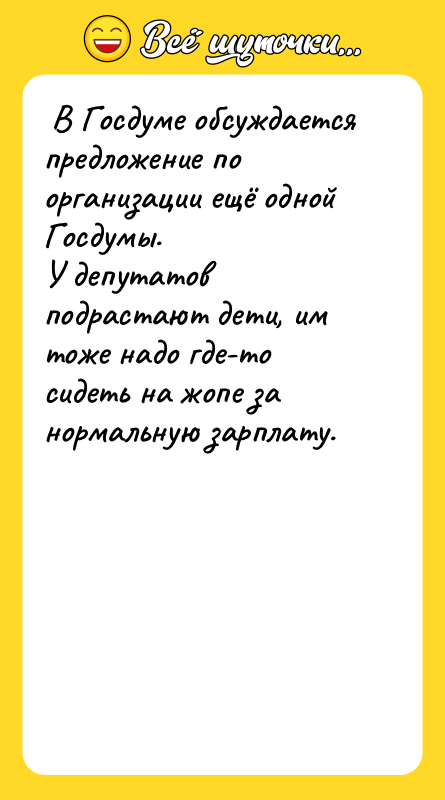 В Госдуме обсуждается предложение по организации ещё одной Госдумы.