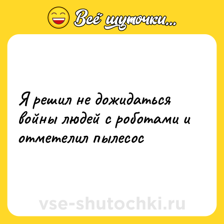 Шутка: Я решил не дожидаться войны людей с роботами и отметелил пылесос