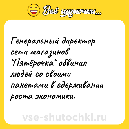 Шутка: Генеральный директор сети магазинов 