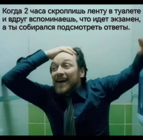 Тот самый момент паники перед экзаменом! 😱 - Когда 2 часа скроллишь ленту в туалете и вдруг вспоминаешь,