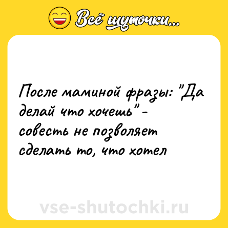 Шутка: После маминой фразы: 