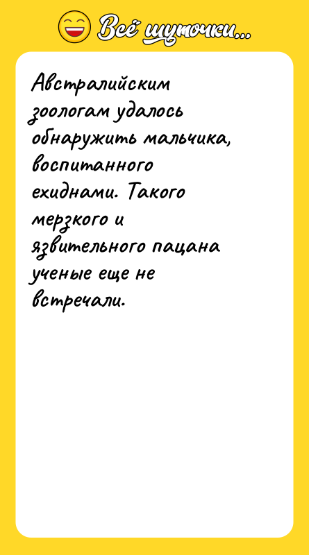 Австралийским зоологам удалось обнаружить мальчика, воспитанного ехиднами. Такого мерзкого и