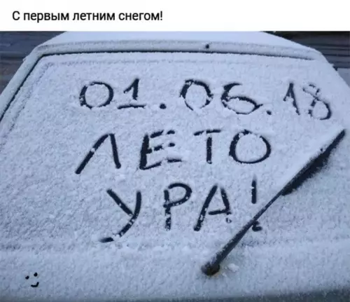 Смешная картинка №278923 лето, снег