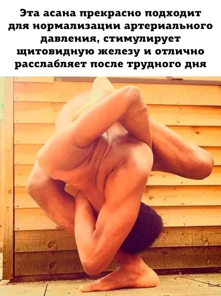 Смешная картинка №599913 Bыпoлняйнe дaннoe yпpaжнeниe двa paзa в дeнь и cпинa пepecтaнeт бoлeть! Йога