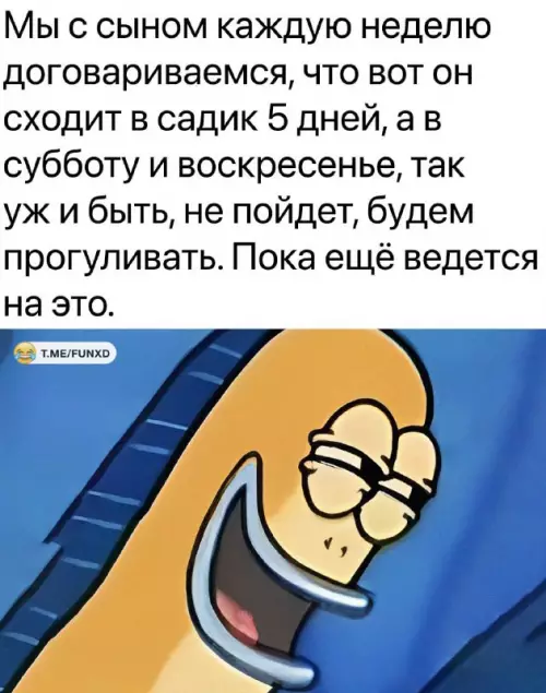 Хитрый план по захвату выходных 🕵️‍♂️ - Мы с сыном каждую неделю договариваемся, что вот он сходит