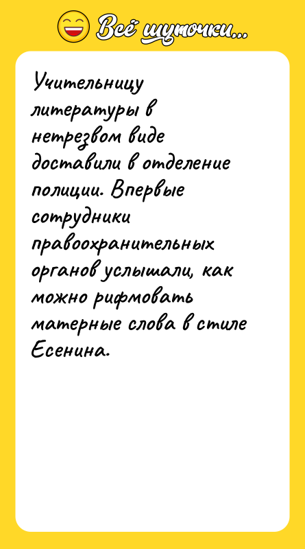 Учительницу литературы в нетрезвом виде доставили в отделение полиции. Впервые