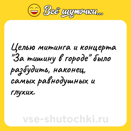 Шутка: Целью митинга и концерта 