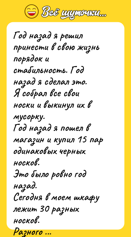 Год назад я решил принести в свою жизнь порядок и