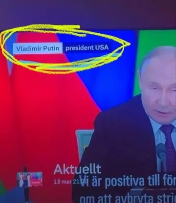 продолжение Смешная картинка №755404  «Владимир Путин — президент США»: шведское и датское телевидение спалили внезапные спойлеры