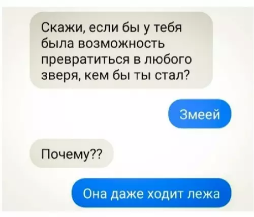 Смешная картинка №495044 Видимо, я уже змея животные, переписка