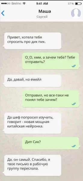 Комичная переписка о Дик Пике