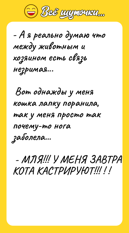 - А я реально думаю что между животным и хозяином