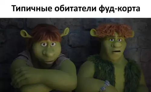 Шрек и Фиона на фуд-корте 🍔👹 - Типичные обитатели фуд-корта