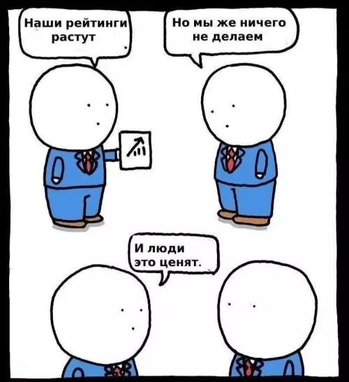 Гениальная стратегия роста 📈🚀 - Наши рейтинги растут. Но мы же ничего не делаем. И