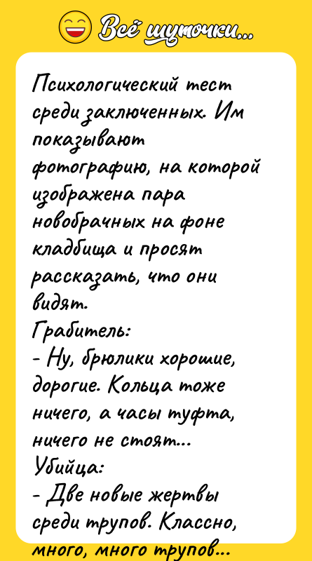 Психологический тест среди заключенных. Им показывают фотографию, на которой изображена