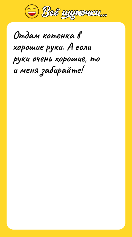 Отдам котенка в хорошие руки. А если руки очень хорошие,