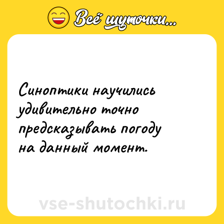 Шутка: Синоптики научились удивительно точно предсказывать погоду на данный момент.