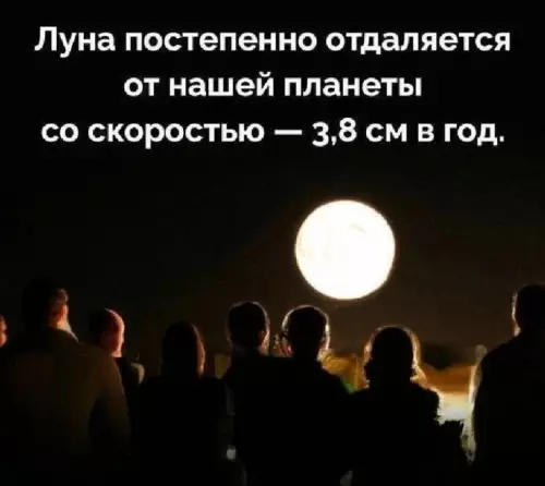 Луна уходит от нас 🌕🏃‍♂️ - Луна постепенно отдаляецца от нашей планеты со скоростью 3,8 см