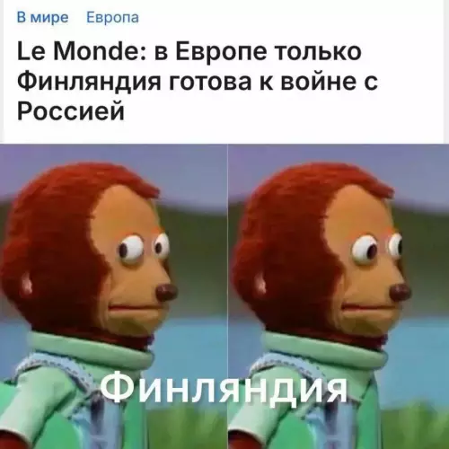 Смешная картинка №794070 Премьер Финляндии опроверг сообщения о готовности к войне