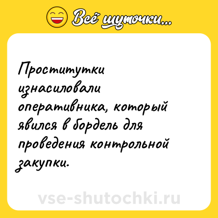 Шутка: Проститутки изнасиловали оперативника, который явился в бордель для проведения контрольной закупки.