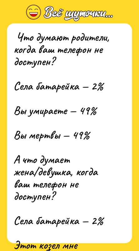Что думают родители, когда ваш телефон не доступен?