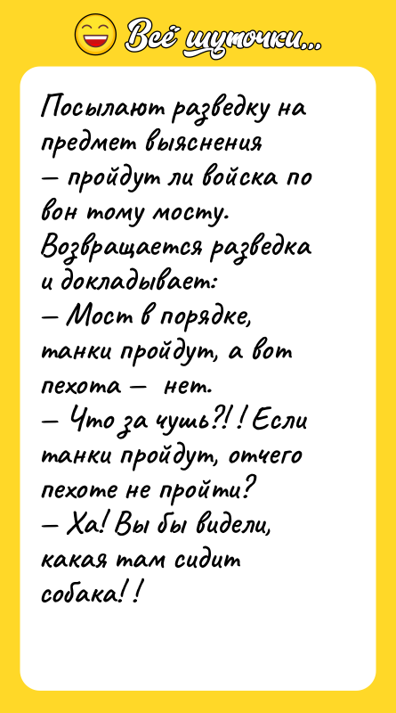 Посылают разведку на предмет выяснения — пройдут ли войска по