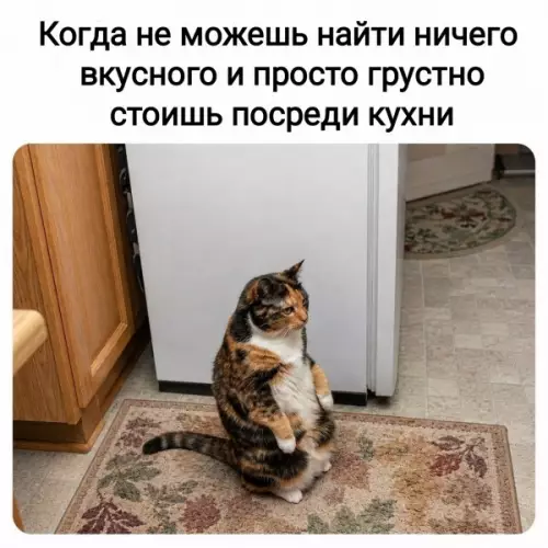 Кухонная экзистенциальная драма 🙀 - Когда не можешь найти ничего вкусного и просто грустно стоишь