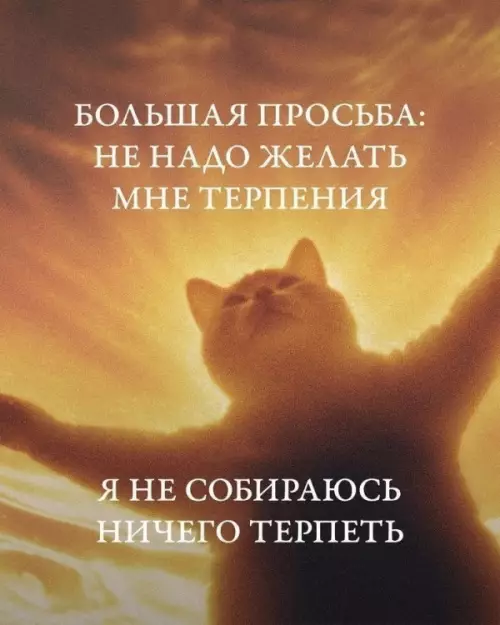Никакого терпения, только хардкор! 😼 - БОЛЬШАЯ ПРОСЬБА: НЕ НАДО ЖЕЛАТЬ МНЕ ТЕРПЕНИЯ. Я НЕ СОБИРАЮСЬ