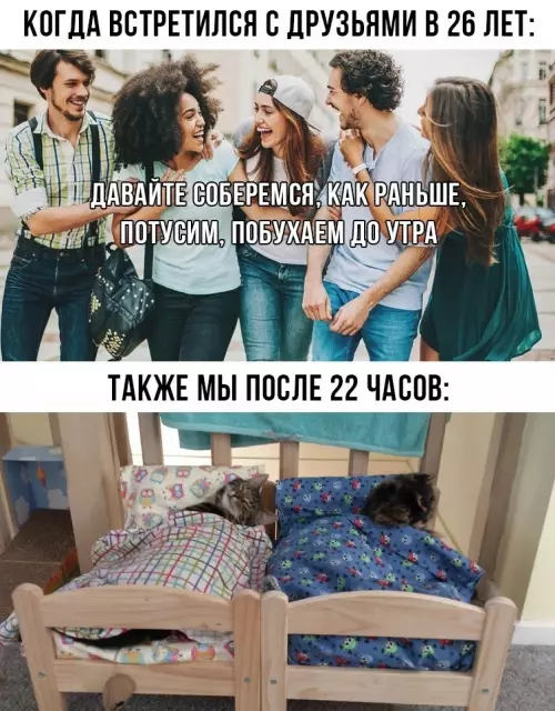 Смешная картинка №674052 В таком возрасте совершенно не до тусовок становится...